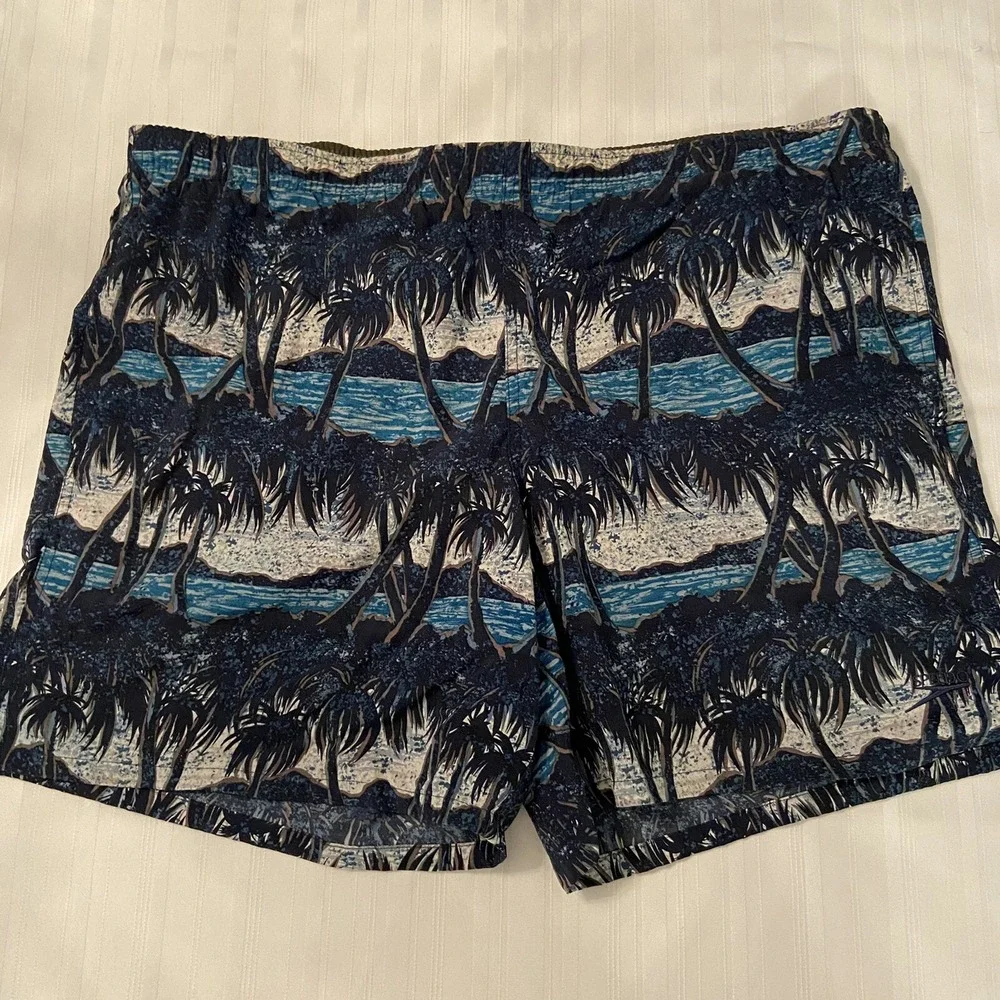 Vtg Speedo Mens‎ Swim Trunks L Hawaiian Mesh Lined Drawstring